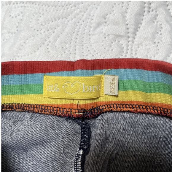 Little Bird Terry Rainbow Band Shorts Size 2/3 - Picture 4 of 4